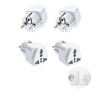 GZGXKJ 4pcs Adaptador Viaje Universal Blanco Adaptador de Enchufe EU Adaptador Viaje Adaptador de Estados Unidos, Alemania, China, para Estados Unidos, Tailandia, Suiza, Italia