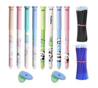 GZGXKJ 8pcs 0,5 mm Bolígrafos Gel Borrables Kawaii Animales Boli Borrable Azul con 40 Minas de Repuesto y 4 Gomas para Suministros Escolares, Oficina, Bocetos, Notas de Dibujo