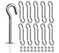 GZhaimai M6 Tornillo Gancho Anillo de Acero Inoxidable 304, Tornillo de Gancho de Alta Dureza, Artículo Colgante 20 Piezas