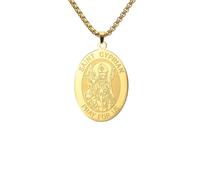 GZHENGZG Collar de la Medalla de San Cipriano, Oraciones y Conjuros Poderosos, Amuleto, Joyería