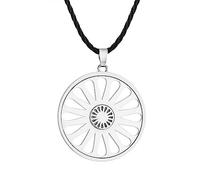 GZHENGZG Collar para Hombre, joyería para Mujer Collar de Rueda de Chakra romaní Colgante Talismán Ashoka Chakra Símbolo de Rueda India y Regalo Gitano del Pueblo Gitano