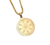 GZHENGZG Collar Retro para Hombre Viking Rune Solomon's Seal Colgante, Collar para Hombre, Amuleto de Moda, Navidad, Regalo de San Valentín, Protector, Joyería Accesorios Regalo