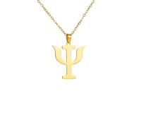 GZHENGZG Collar Símbolo PSI, Letra Griega, Colgante del Alfabeto, Psicología, Psiquiatría, Signo Médico, Joyería