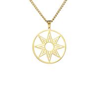 GZHENGZG Collares de Hombre y Joyas de Mujer La Estrella de Ishtar Inanna Collares para Mujer Mitología Griega Vintage Joyería Cuello geométrico Cadena Regalo de Regalo