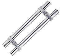 GZHENOZ Juegos de manijas para Puertas Manija de Puerta - Espaciado de Orificios Ajustable Manija de Puerta corrediza de Vidrio Comercial de Acero Inoxidable Manija de Puerta de