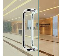 GZHENOZ Manija de Acero Inoxidable para Puerta de Vidrio, Tirador para mampara de Ducha, pasamanos para Puerta corrediza de Vidrio de Oficina, Acabado en Plata pulida/800 mm