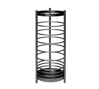 GZHENOZ Paragüero de Hierro Forjado, Soporte Redondo para Paraguas, Soporte Independiente para Paraguas con 3 Ganchos y Bandeja de Goteo, Soporte Decorativo para Almacenamiento d