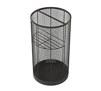 GZHENOZ Paragüero Redondo Compacto de Mimbre metálico Duradero para Entrada de casa, Oficina y diseño portátil (Negro, 30 cm x 55 cm)