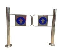 GZHENOZ Puerta batiente de Acero Inoxidable con Resorte de Rebote automático y accionamiento Manual unidireccional para entradas de supermercados, fábricas, Parques y escuelas.