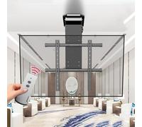 GZHENOZ Soporte de TV de Techo eléctrico motorizado: Soporte abatible para televisores de 50 a 90 Pulgadas, Control Remoto e Interruptor, diseño Compacto, Ideal para Cine en casa
