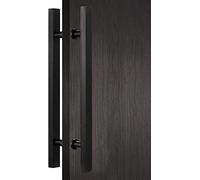 GZHENOZ Tirador de Puerta corrediza de Granero, Moderno, Cuadrado, con pulsador (Color: Negro Mate, tamaño: 120 cm/47 Pulgadas)