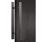 GZHENOZ Tirador de Puerta corrediza de Granero, Moderno, Cuadrado, con pulsador (Color: Titanio Negro, tamaño: 100 cm/39 Pulgadas)