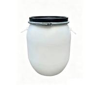GZHERVICES Bidón De Plástico Azul, Bidón De Boca Ancha para Laboratorio Fabricado En HDPE Duradero Y Ligero, Hermético para Almacenamiento De Agua Y Alimentos, Apto para Uso como Barril De(White-B)