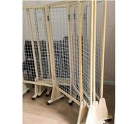 GZHERVICES Expositor de Paneles de Rejilla, Resistente, de Suelo, con Rueda silenciosa móvil, fácil de Transportar, Ideal para comercios minoristas y ferias de artesanía.(2pcs,65x155cm)