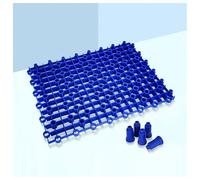 GZHERVICES Filtro de Grava para Acuario, Placa Inferior para pecera, Bandeja divisoria de Rejilla de plástico, Aislamiento del Fondo del Acuario con Soporte(Azul,26x20cm-30pcs)