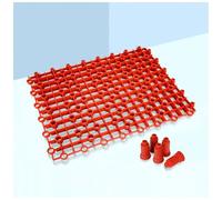 GZHERVICES Filtro de Grava para Acuario, Placa Inferior para pecera, Bandeja divisoria de Rejilla de plástico, Aislamiento del Fondo del Acuario con Soporte(Rosso,26x20cm-50pcs)