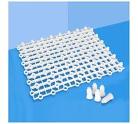 GZHERVICES Filtro de Grava para Acuario, Placa Inferior para pecera, Bandeja divisoria de Rejilla de plástico, Aislamiento del Fondo del Acuario con Soporte(Blanco,26x20cm-50pcs)
