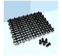 GZHERVICES Filtro de Grava para Acuario, Placa Inferior para pecera, Bandeja divisoria de Rejilla de plástico, Aislamiento del Fondo del Acuario con Soporte(Black,26x20cm-40pcs)