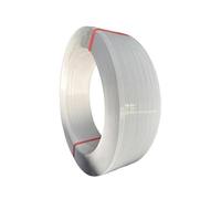 GZHERVICES Fleje De Poliéster, Rollos De Flejado De Alta Resistencia Para Embalaje, Rollos De Fleje PET Multicolor, Aptos Para Envíos, Embalaje Y Tejido Manual -(Blanco)