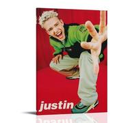 GZHYMXOZ Lienzo decorativo de Justin Timberlake con diseño de cantante y músico excepcional y sorprendente para pared, pintura decorativa para dormitorio, 20 x 30 cm, estilo marco