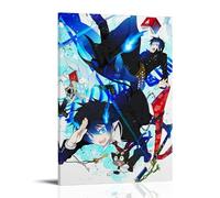 GZHYMXOZ Póster de lienzo de anime clásico popular de exorcista azul, arte decorativo para pared, pintura para dormitorio, póster de 50 x 75 cm, estilo marco