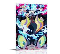 GZHYMXOZ Póster de lienzo de anime clásico popular de exorcista azul, arte decorativo para pared, pintura para dormitorio, 60 x 90 cm, estilo marco