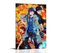 GZHYMXOZ Póster de lienzo de anime clásico popular de exorcista azul, arte decorativo para pared, pintura para dormitorio, 20 x 30 cm, estilo marco
