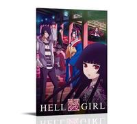 GZHYMXOZ Póster de lienzo de anime clásico popular de Hell Girl para pared, pintura decorativa para dormitorio, 20 x 30 cm, estilo marco