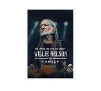 GZHYMXOZ Willie Nelson - Lienzo decorativo para pared, diseño de cantante destacado y banda increíble, para dormitorio, 20 x 30 cm, estilo sin marco