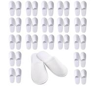 Gziztx Juego de 20 pares de zapatillas blancas desechables para casa de huéspedes, 5 mm, talla universal, para spa, hotel, hogar, mujer y hombre, Blanco, 44 EU