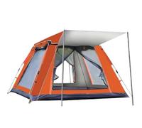 Gziztx Tienda de campaña desplegable para 4-6 personas con 2 puertas y 2 ventanas, impermeable, resistente al viento, protección solar, fácil de instalar, para viajar al aire libre, senderismo, playa