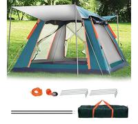 Gziztx Tienda de campaña desplegable para 6-8 personas con 2 puertas y 2 ventanas, impermeable, resistente al viento, protección solar, fácil de instalar, para viajar al aire libre, senderismo, playa