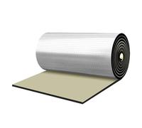 GZKDKZB Aislamiento acústico Autoadhesivo para Coche con Acabado de Aluminio, Espuma Reflectante de Caucho, Barrera térmica, Aislamiento térmico de Espuma de celda Cerrada (1 x 7 m/3,2 x 2