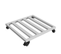GZKDKZB Bandeja para Plantas con Ruedas y Base de Metal. Bandeja extraíble para macetas Grandes. Uso en Interiores y Exteriores. Carrito para Plantas Blanco de 45 x 45 cm con Ruedas.