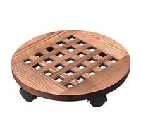 GZKDKZB Bandejas para Plantas, Soporte para Plantas de Interior y Exterior, Carrito con Ruedas, Bandeja de Madera para Plantas, Carrito para Flores, Soporte rodante para Plantas, jardiner