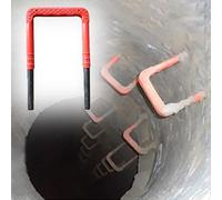 GZKDKZB Escalera de Escape Ajustable para emergencias - Escalera metálica de Pared, Opciones de 2 a 10 peldaños, Ideal para sótanos y Huecos de Ventana, Juego Compacto de 6 Piezas (20 x 15