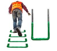 GZKDKZB Escalera de Escape de Acero Ajustable de 5 peldaños para Ventanas de sótano, peldaños de Seguridad Antideslizantes para Escalada en Interiores y Exteriores, Escalera de Salida de p