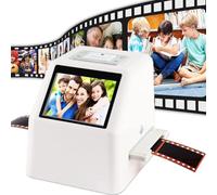 GZKDKZB Escáner de Diapositivas con Pantalla LCD de 2,4”, escáner Digital de películas, Convierte Negativos y Diapositivas en Color y Blanco y Negro de 35 mm, 126 y 110 en Fotos Digitales