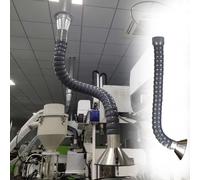 GZKDKZB Manguera extractora de Humos de Soldadura, Flexible, de 2 x 4 x 7 x 8 Pulgadas, para Sistemas de extracción de Aire, Humo y Polvo, con Brazo colector de conductos y Campana extraíb