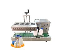 GZKDKZB Máquina de Sellado por inducción electromagnética, selladora Continua automática de 1800 W, máquina de Sellado de Botellas de 60-130 mm de diámetro, máquina de Sellado de Papel de