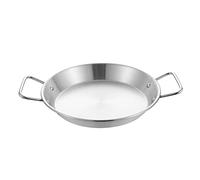 GZKDKZB Paellera española de Acero Inoxidable - Olla Antiadherente para freír mariscos, Calentamiento Uniforme, Herramienta versátil para Cocina casera, Restaurante, Camping (Mango platead