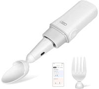 GZKDKZB Parkinson Spoon, 360° Assisted Feeding Spoon with Self Stabilizing, Portable Replaceable Meal Head for Disabled and Parkinson's or Tremor Sufferers