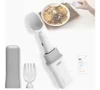 GZKDKZB Parkinson Spoon, Fixed Spoon and Fork with Intelligent Self-stabilization, for Parkinsons Patients or Tremors Sufferers,Arthritis Aid Cutlery