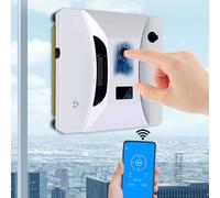 GZKDKZB Robot limpiacristales, 2800 Pa, con pulverizador de Agua, Robot limpiacristales eléctrico automático con depósito de Agua de 40 ml, Mando a Distancia, 3 Modos de Limpieza, para Ven