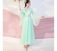 GZKDKZB Traje de Baile Tradicional Hanfu Chino para Mujer, Disfraz de Princesa Han, Vestidos de Hadas de la dinastía Tang Oriental