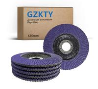 GZKTY 20 discos de láminas T29 de 125 mm, corindón de circonio K120 para metal/acero inoxidable/madera, accesorios para amoladora angular
