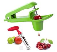 GZLCEU 1 pieza deshuesador de cerezas, verde cereza removedor de huesos para el hogar, viajes, quitar cerezas, aceitunas, dátiles, espinos, piedras de fruta con 1 pieza descorazonador de manzana