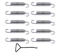 GZLCEU 10 piezas de muelles de escape para motocicleta, muelle de escape de acero inoxidable de 58 mm con gancho de resorte para tubo de conexión del silenciador de motocicleta, scooter, ATV (plata)