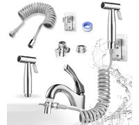 GZLCEU 4 Pcs kit de Pulverizador de Bidé, PU/Acero Inoxidable Manguera Bidet kit Ducha Bidet para Limpieza de Inodoros, Higiene Personal, Limpieza de Mascotas