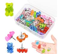 GZLCEU 40 chinchetas pequeñas 8,5 x 2,5 cm caja escuelas, casas, oficinas, bricolaje, placa corcho, tablón anuncios, mapa mundo, notas adhesivas (resina/metal)